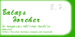 balazs horcher business card